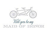 Front View Thumbnail - Dove & Cornflower Will You Be My Maid of Honor - Bike