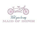 Front View Thumbnail - Hyacinth (iridescent Taffeta) & Cornflower Will You Be My Maid of Honor - Bike