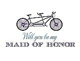 Front View Thumbnail - Majestic & Cornflower Will You Be My Maid of Honor - Bike