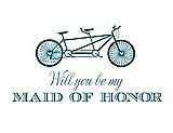 Front View Thumbnail - Oasis & Cornflower Will You Be My Maid of Honor - Bike