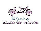 Front View Thumbnail - Orchid & Cornflower Will You Be My Maid of Honor - Bike