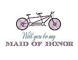 Front View Thumbnail - Paradise & Cornflower Will You Be My Maid of Honor - Bike