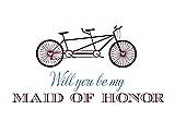 Front View Thumbnail - Plum Raisin & Cornflower Will You Be My Maid of Honor - Bike
