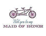 Front View Thumbnail - Persian Plum & Cornflower Will You Be My Maid of Honor - Bike