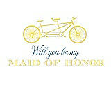 Front View Thumbnail - Snapdragon & Cornflower Will You Be My Maid of Honor - Bike