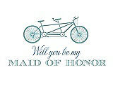Front View Thumbnail - Seaside & Cornflower Will You Be My Maid of Honor - Bike