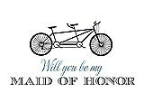 Front View Thumbnail - Stormy & Cornflower Will You Be My Maid of Honor - Bike
