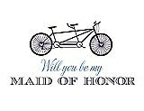 Front View Thumbnail - Violet & Cornflower Will You Be My Maid of Honor - Bike