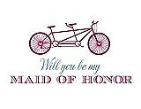 Front View Thumbnail - Watermelon & Cornflower Will You Be My Maid of Honor - Bike