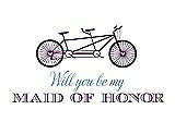 Front View Thumbnail - African Violet & Cornflower Will You Be My Maid of Honor - Bike