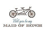 Front View Thumbnail - Almond & Cornflower Will You Be My Maid of Honor - Bike