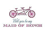 Front View Thumbnail - American Beauty & Cornflower Will You Be My Maid of Honor - Bike