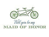 Front View Thumbnail - Appletini & Cornflower Will You Be My Maid of Honor - Bike