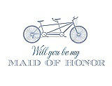 Front View Thumbnail - Arctic & Cornflower Will You Be My Maid of Honor - Bike
