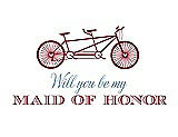 Front View Thumbnail - Barcelona & Cornflower Will You Be My Maid of Honor - Bike
