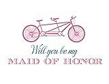 Front View Thumbnail - Begonia & Cornflower Will You Be My Maid of Honor - Bike