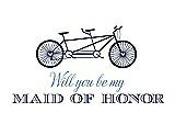 Front View Thumbnail - Blueberry & Cornflower Will You Be My Maid of Honor - Bike