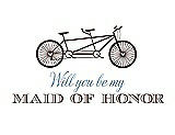 Front View Thumbnail - Brownie & Cornflower Will You Be My Maid of Honor - Bike