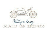Front View Thumbnail - Cameo & Cornflower Will You Be My Maid of Honor - Bike