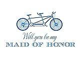 Front View Thumbnail - Cornflower & Cornflower Will You Be My Maid of Honor - Bike