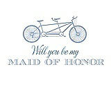 Front View Thumbnail - Cloudy & Cornflower Will You Be My Maid of Honor - Bike