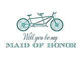 Front View Thumbnail - Capri & Cornflower Will You Be My Maid of Honor - Bike