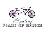 Front View Thumbnail - Dahlia & Cornflower Will You Be My Maid of Honor - Bike
