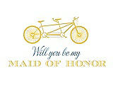 Front View Thumbnail - Daisy & Cornflower Will You Be My Maid of Honor - Bike
