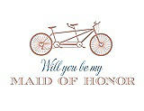 Front View Thumbnail - Fresco & Cornflower Will You Be My Maid of Honor - Bike