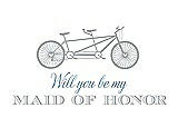 Front View Thumbnail - Frost & Cornflower Will You Be My Maid of Honor - Bike