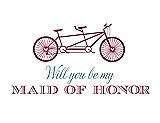Front View Thumbnail - Fruit Punch & Cornflower Will You Be My Maid of Honor - Bike