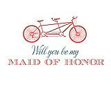 Front View Thumbnail - Ginger & Cornflower Will You Be My Maid of Honor - Bike