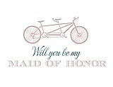 Front View Thumbnail - Ice Pink & Cornflower Will You Be My Maid of Honor - Bike