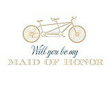 Front View Thumbnail - Ice Yellow & Cornflower Will You Be My Maid of Honor - Bike