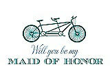 Front View Thumbnail - Jade & Cornflower Will You Be My Maid of Honor - Bike