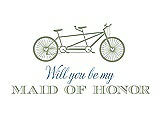Front View Thumbnail - Kiwi & Cornflower Will You Be My Maid of Honor - Bike
