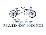 Front View Thumbnail - Larkspur Blue & Cornflower Will You Be My Maid of Honor - Bike