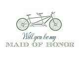 Front View Thumbnail - Mermaid & Cornflower Will You Be My Maid of Honor - Bike