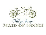 Front View Thumbnail - Mint & Cornflower Will You Be My Maid of Honor - Bike