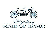 Front View Thumbnail - Mosaic & Cornflower Will You Be My Maid of Honor - Bike