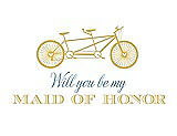 Front View Thumbnail - Marigold & Cornflower Will You Be My Maid of Honor - Bike