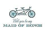 Front View Thumbnail - Niagara & Cornflower Will You Be My Maid of Honor - Bike