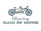 Front View Thumbnail - Ocean Blue & Cornflower Will You Be My Maid of Honor - Bike
