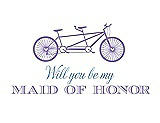 Front View Thumbnail - Pansy & Cornflower Will You Be My Maid of Honor - Bike