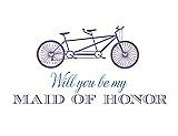 Front View Thumbnail - Passion & Cornflower Will You Be My Maid of Honor - Bike