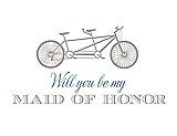 Front View Thumbnail - Pebble Beach & Cornflower Will You Be My Maid of Honor - Bike