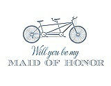 Front View Thumbnail - Platinum & Cornflower Will You Be My Maid of Honor - Bike