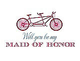 Front View Thumbnail - Posie & Cornflower Will You Be My Maid of Honor - Bike