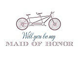 Front View Thumbnail - Quartz & Cornflower Will You Be My Maid of Honor - Bike