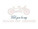 Front View Thumbnail - Rose Water & Cornflower Will You Be My Maid of Honor - Bike